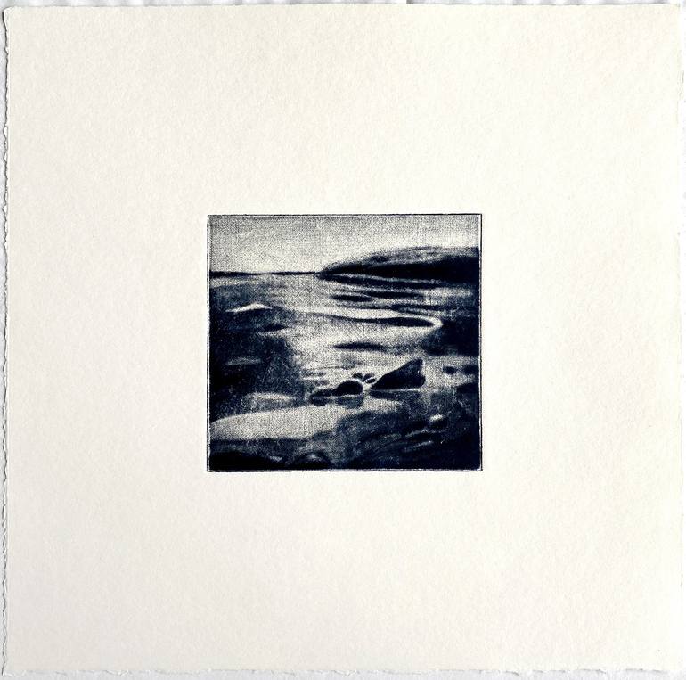 Original Black & White Landscape Printmaking by Asta Kulikauskaitė
