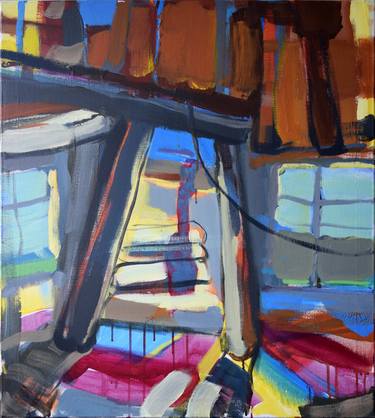 Print of Abstract Expressionism Interiors Paintings by Asta Kulikauskaitė