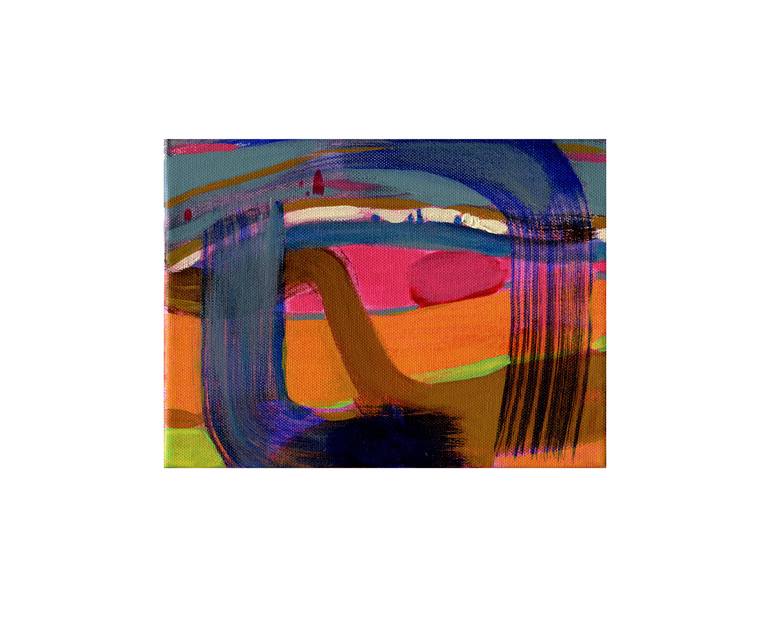 Original Abstract Landscape Painting by Asta Kulikauskaitė