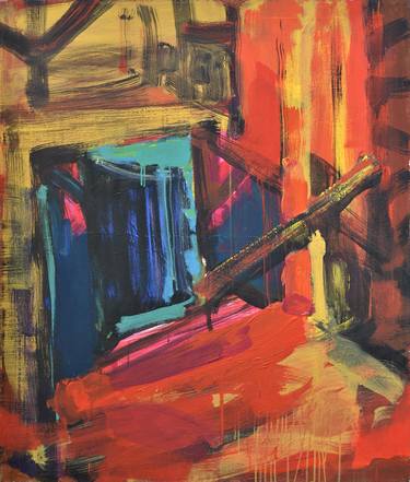 Print of Expressionism Interiors Paintings by Asta Kulikauskaitė