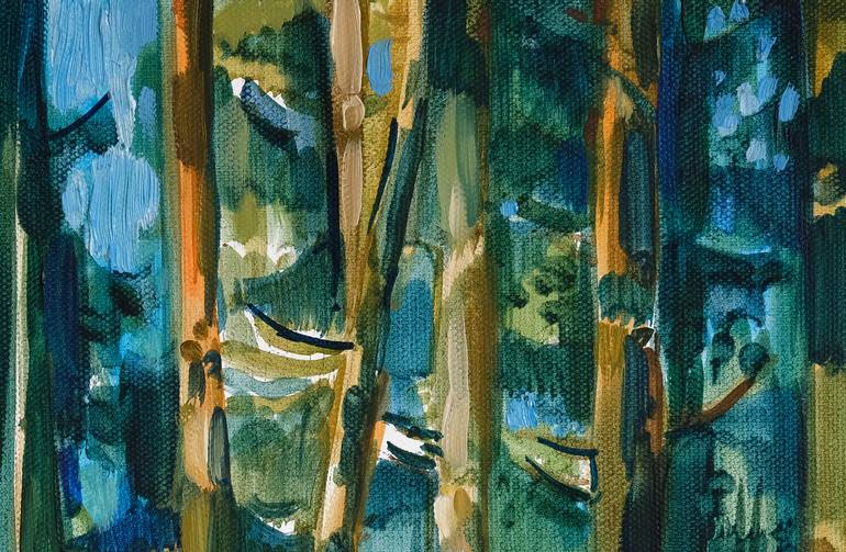 Original Abstract Landscape Painting by Asta Kulikauskaitė