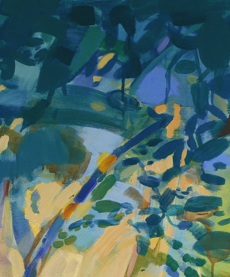 Original Abstract Landscape Painting by Asta Kulikauskaitė