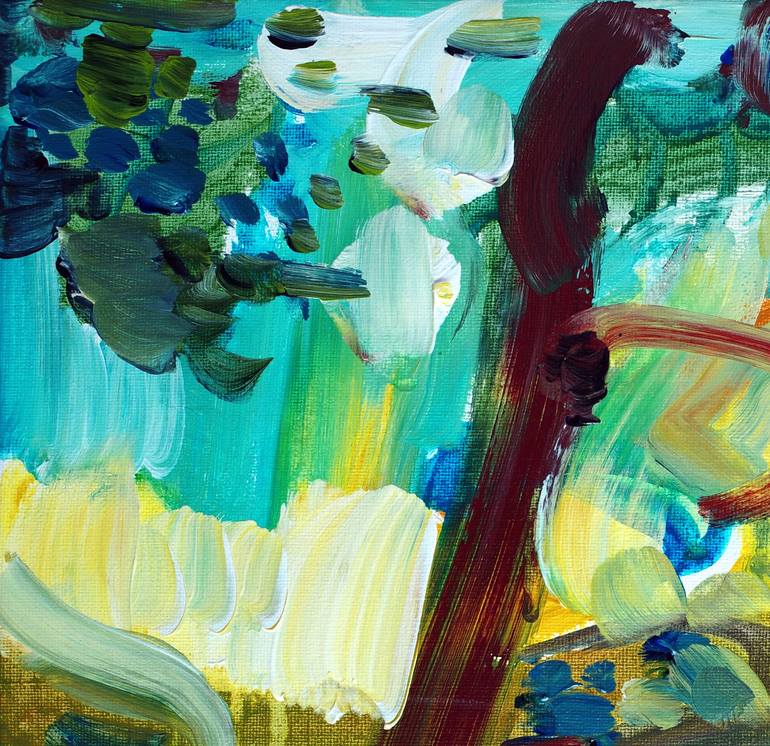 Original Abstract Landscape Painting by Asta Kulikauskaitė