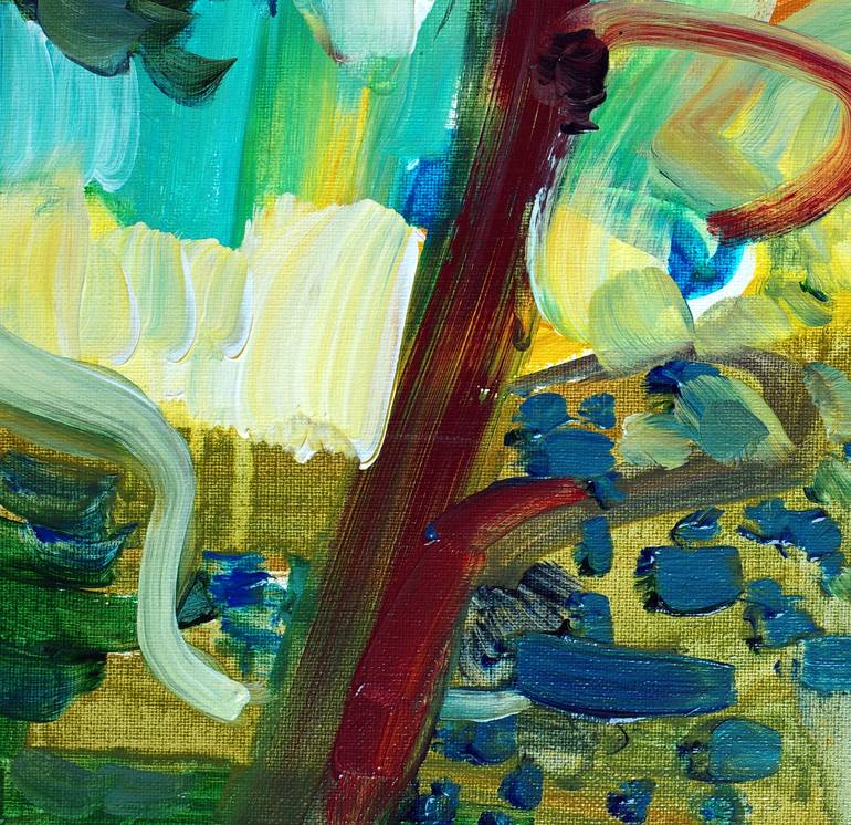 Original Abstract Landscape Painting by Asta Kulikauskaitė