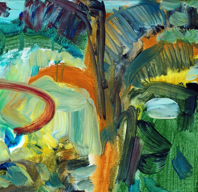 Original Abstract Landscape Painting by Asta Kulikauskaitė