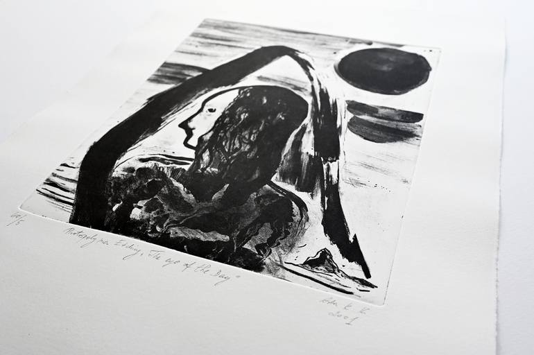 Original Abstract Expressionism Women Printmaking by Asta Kulikauskaitė