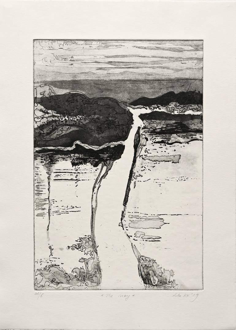 Original Landscape Printmaking by Asta Kulikauskaitė