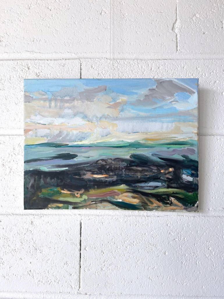 Original Abstract Landscape Painting by Asta Kulikauskaitė