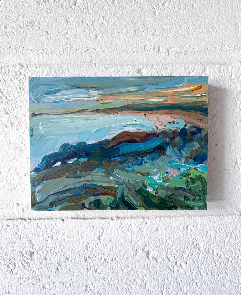 Original Abstract Landscape Painting by Asta Kulikauskaitė