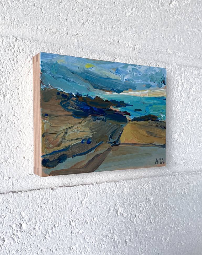 Original Abstract Landscape Painting by Asta Kulikauskaitė