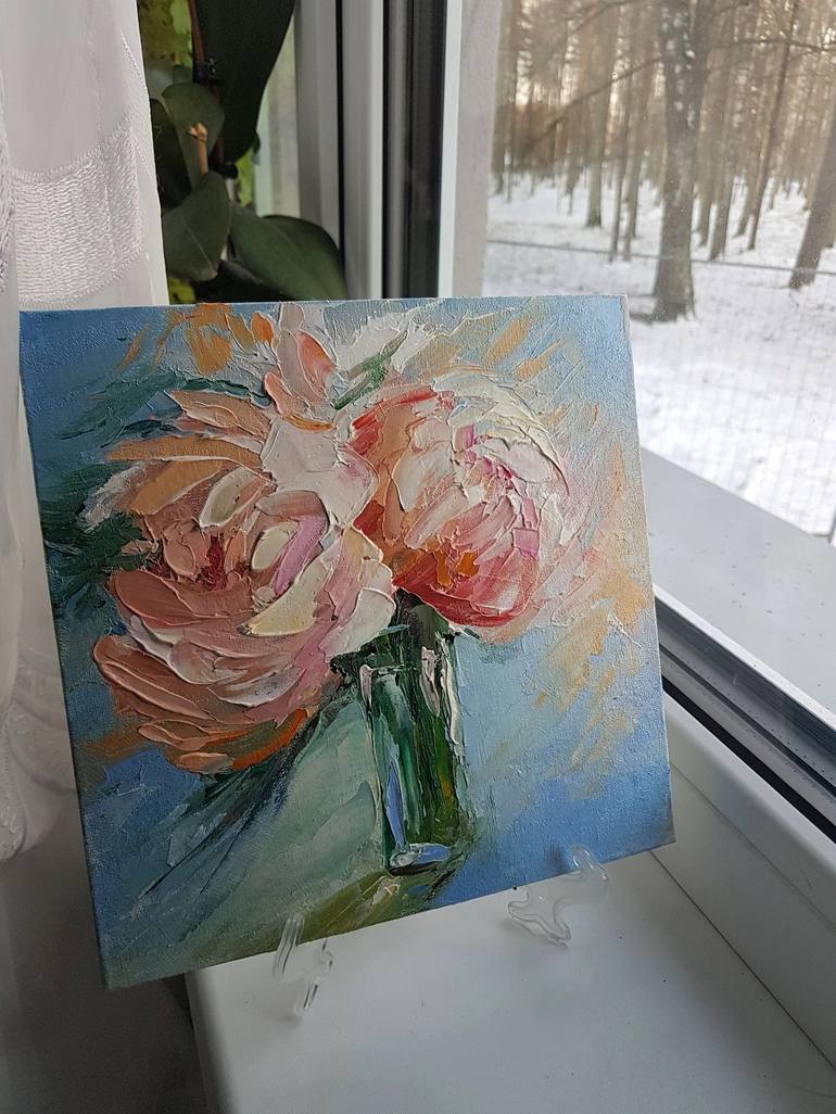 Original Expressionism Floral Painting by Marina Beikmane
