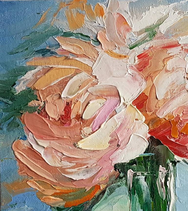 Original Expressionism Floral Painting by Marina Beikmane
