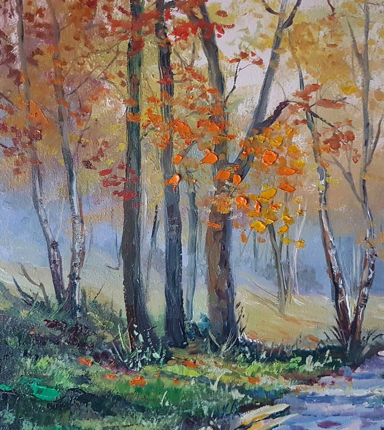 Original Impressionism Seasons Painting by Marina Beikmane