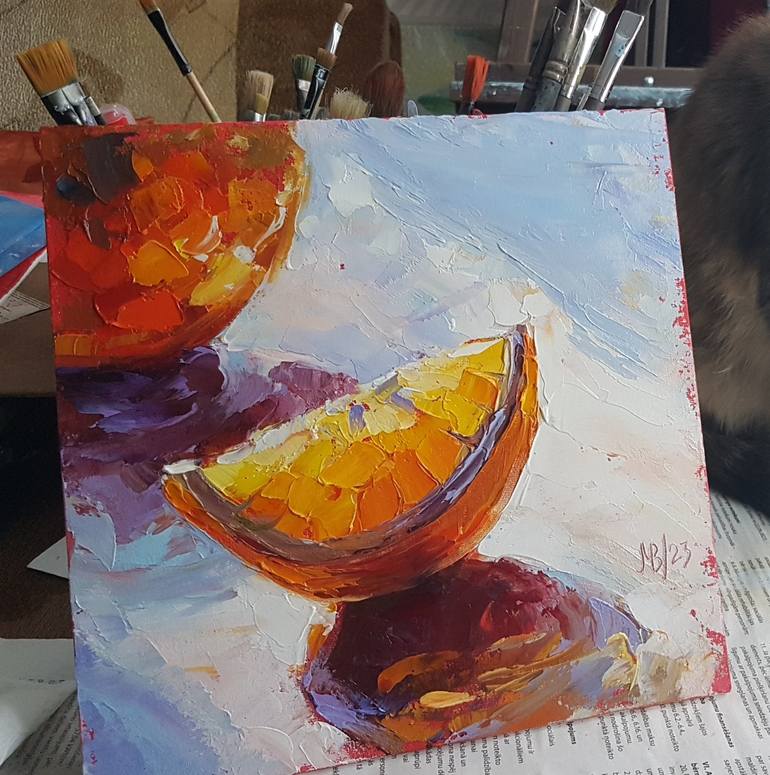 Original Abstract Food Painting by Marina Beikmane