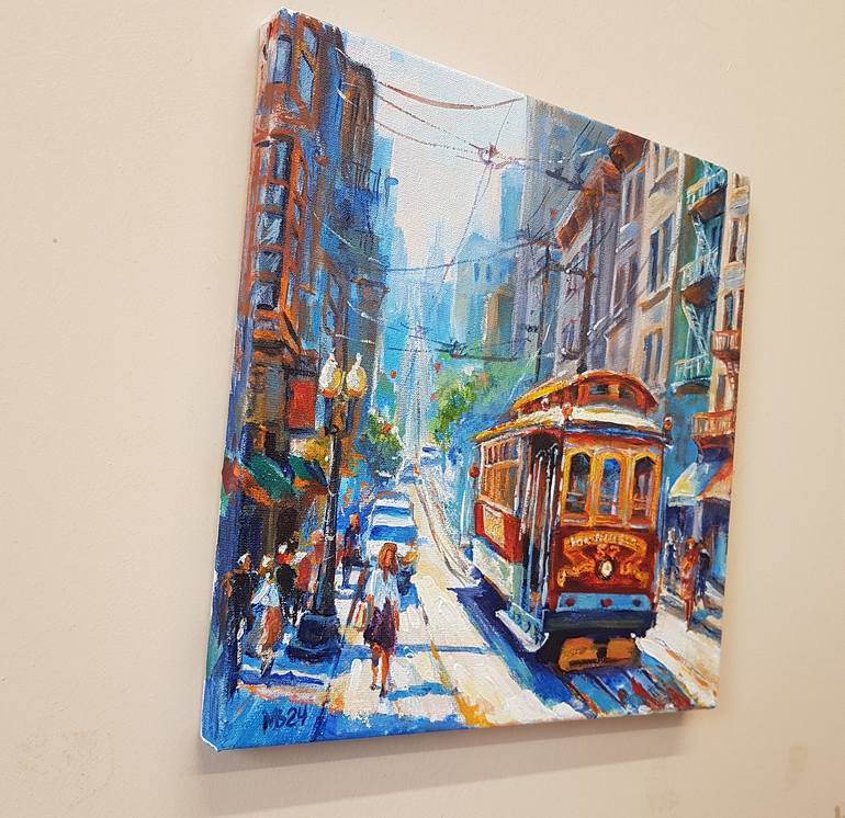 Original Impressionism Cities Painting by Marina Beikmane