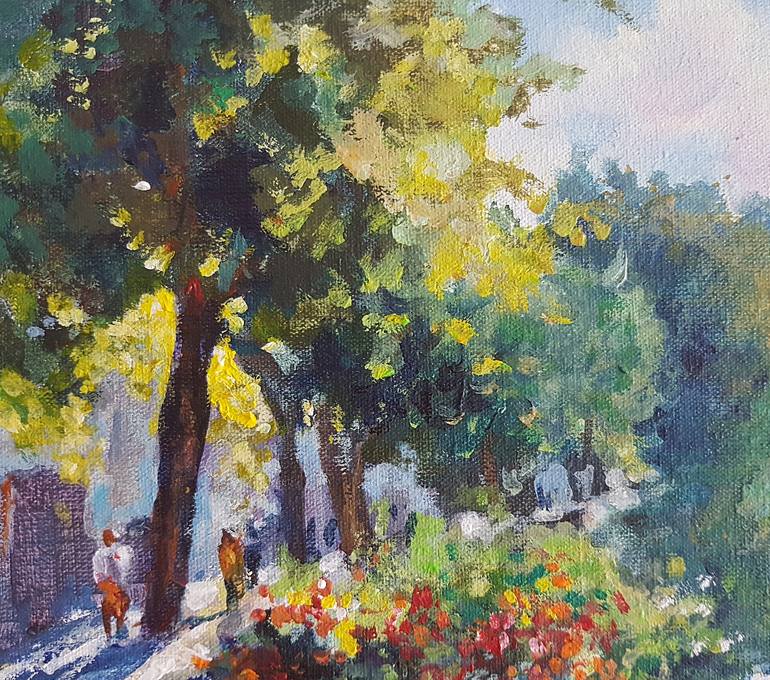 Original Abstract Cities Painting by Marina Beikmane