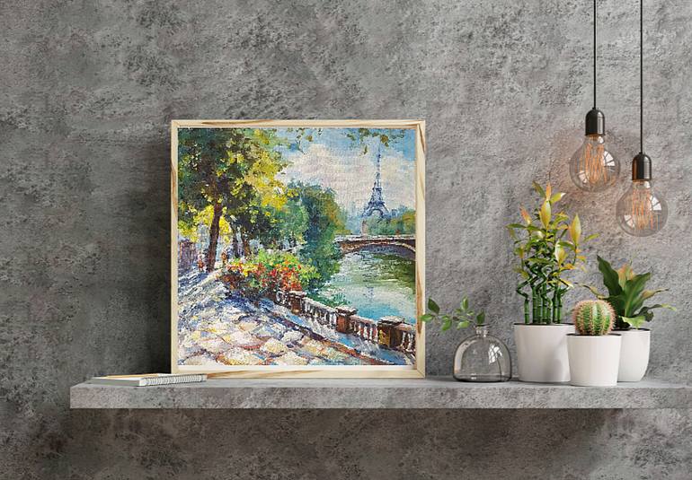 Original Abstract Cities Painting by Marina Beikmane