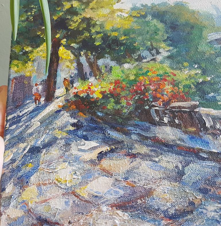 Original Abstract Cities Painting by Marina Beikmane