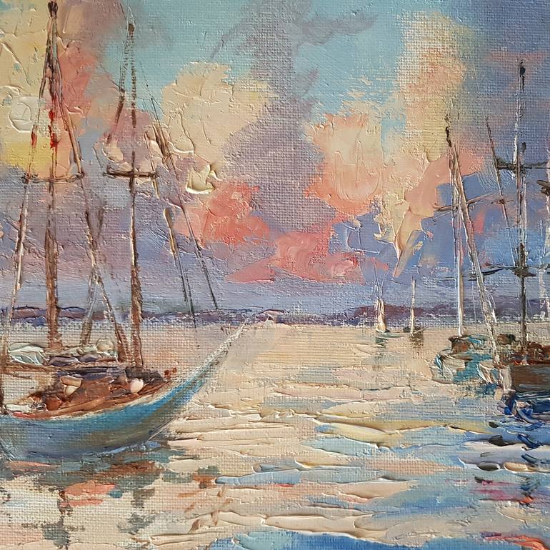 Original Abstract Expressionism Seascape Painting by Marina Beikmane