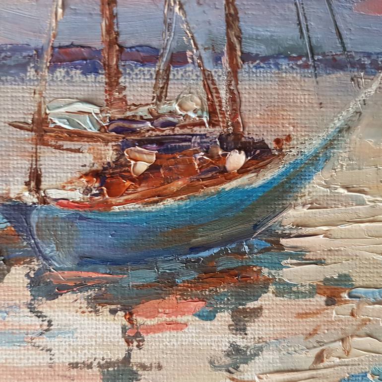 Original Abstract Expressionism Seascape Painting by Marina Beikmane
