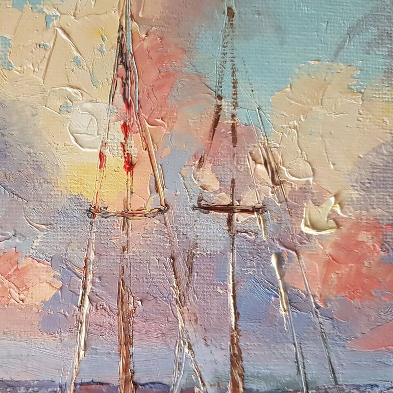 Original Abstract Expressionism Seascape Painting by Marina Beikmane