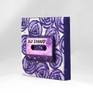 3-D resin mixtape in purple and pink glitter