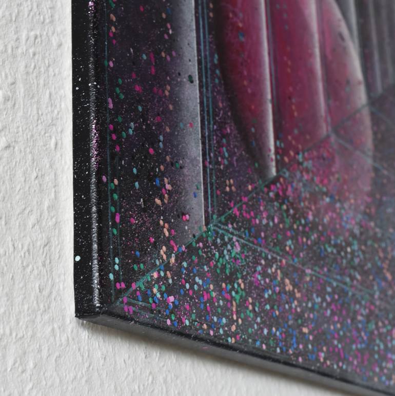 Original Contemporary Outer Space Painting by Santa Labubi