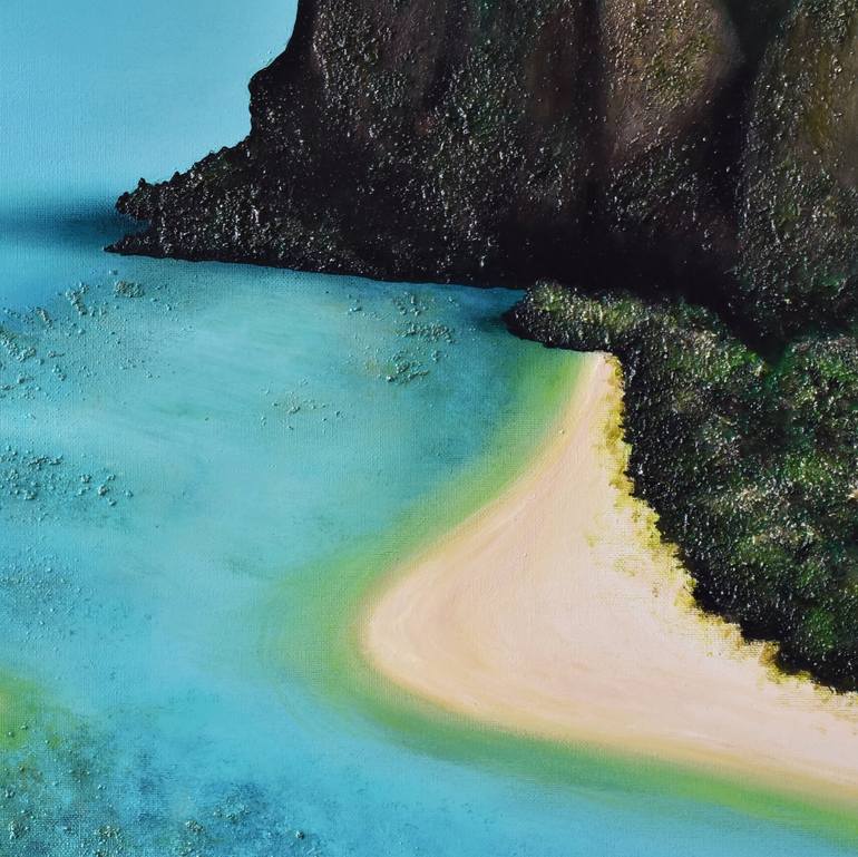 Original Fine Art Seascape Painting by Santa Labubi