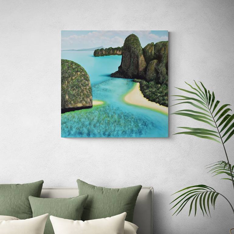 Original Contemporary Seascape Painting by Santa Labubi