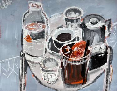 Original Expressionism Food & Drink Paintings by Olga Zhulimova