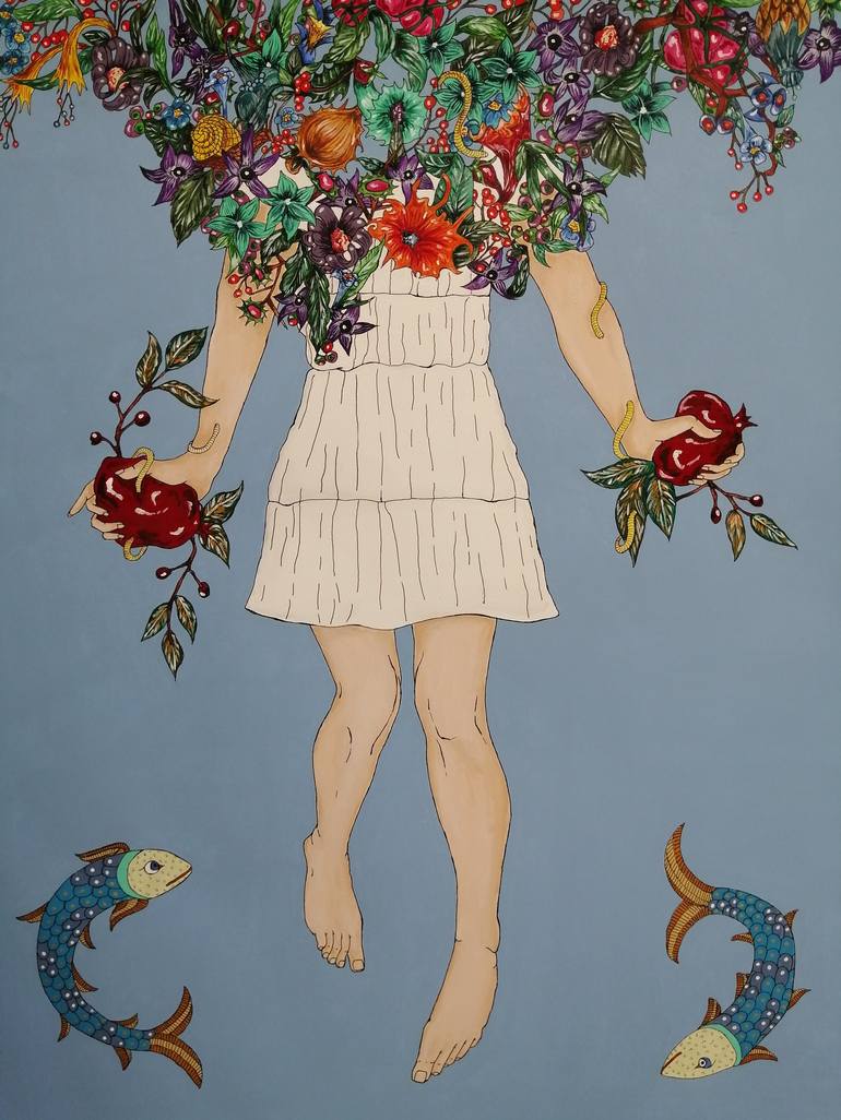 Original Contemporary Women Painting by Sesil beatris Kalayciyan