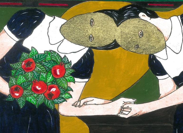 Original Women Painting by Sesil beatris Kalayciyan