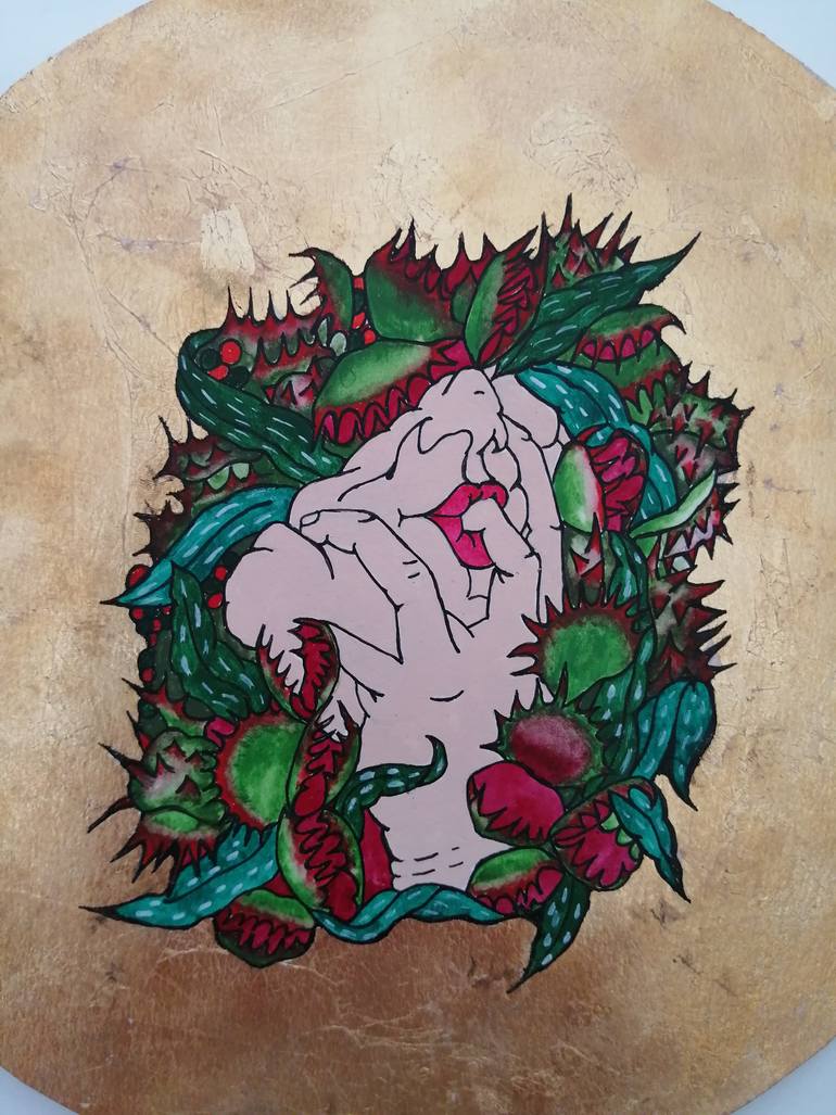 Original Contemporary Botanic Painting by Sesil Beatris Kalayciyan