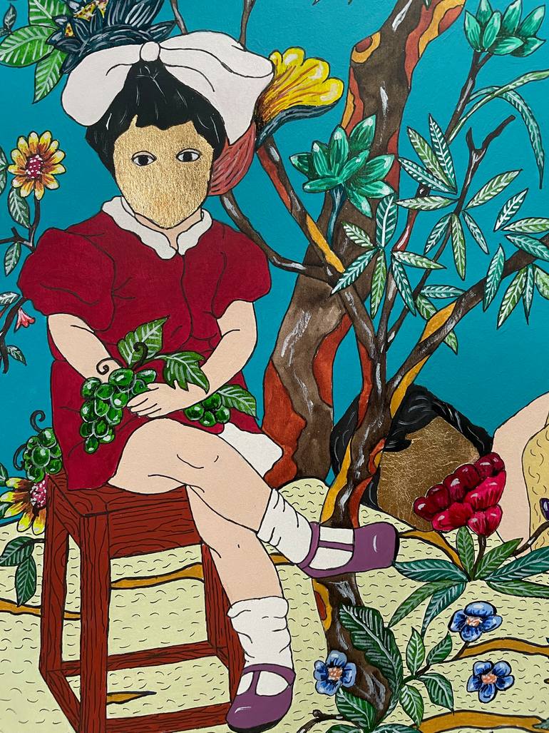 Original Contemporary Botanic Painting by Sesil Beatris Kalayciyan