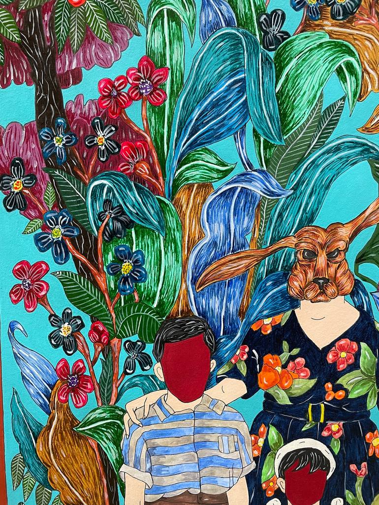 Original Contemporary Botanic Painting by Sesil Beatris Kalayciyan