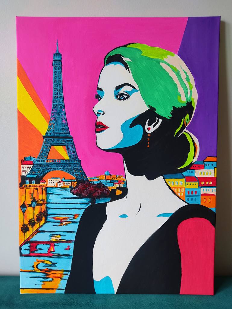 Original Pop Art Women Painting by Yuliya Zhuk