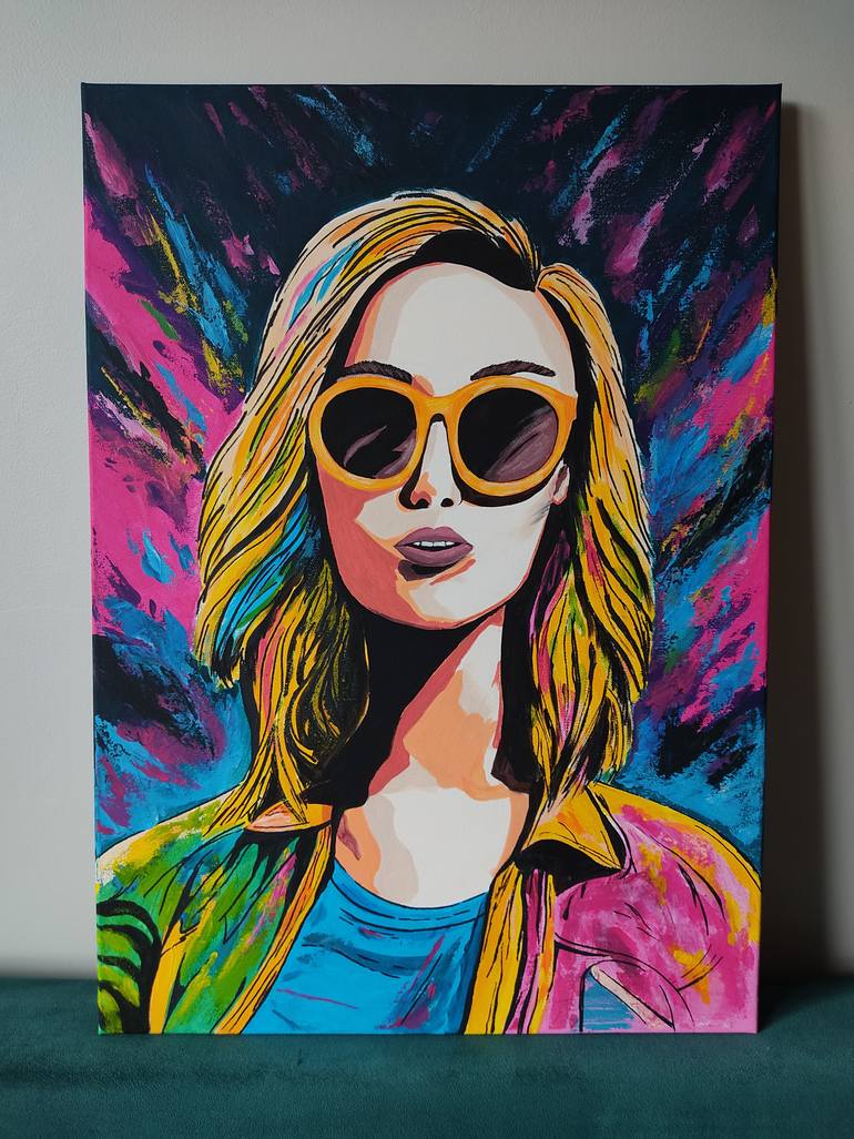 Original Pop Art Women Painting by Yuliya Zhuk