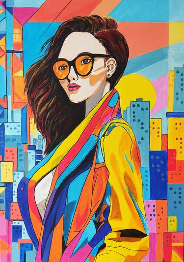 Original Pop Art Women Paintings by Yuliya Zhuk