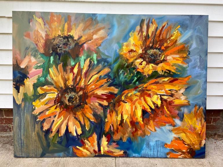 Original Impressionism Floral Painting by Taisiia Richards