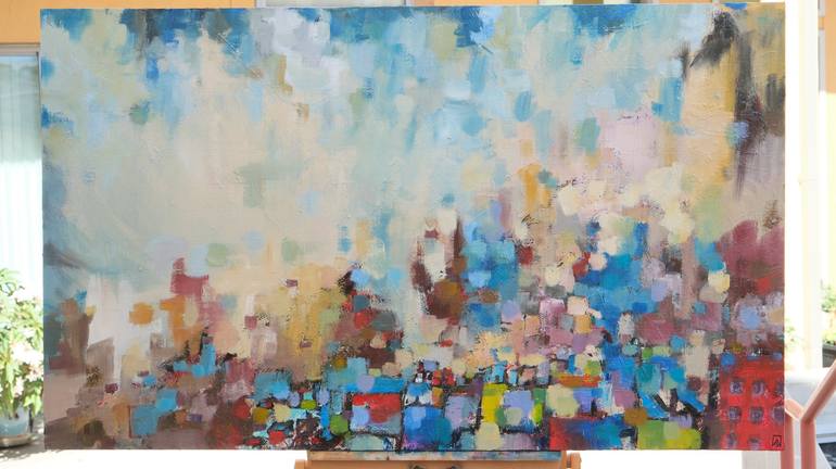 Original Fine Art Abstract Painting by Andres Salazar