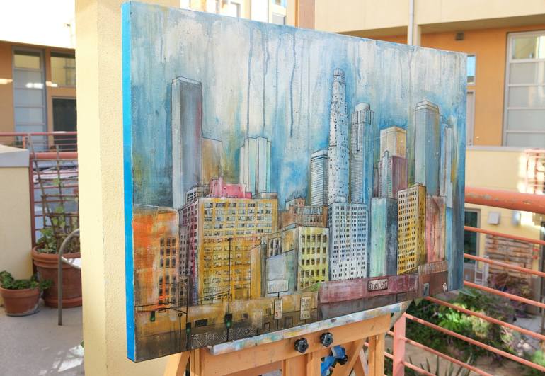 Original Contemporary Cities Painting by Andres Salazar