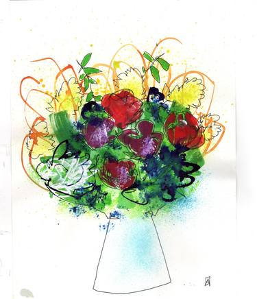 Original Abstract Botanic Paintings by Andres Salazar