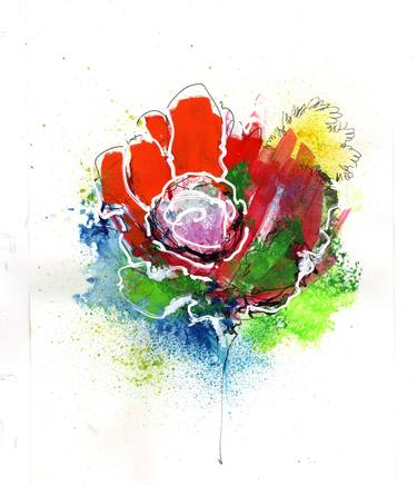 Original Abstract Botanic Paintings by Andres Salazar