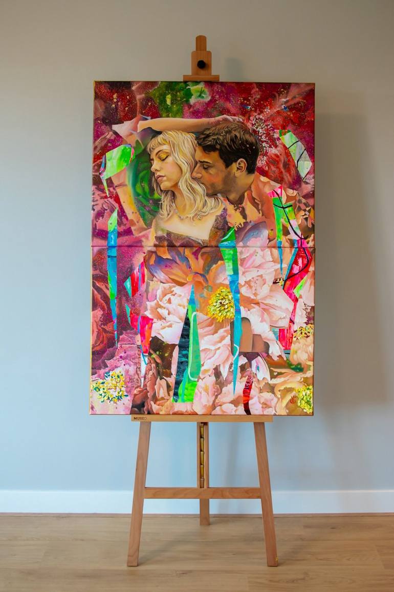 Original Abstract Love Painting by Natalia Olhova