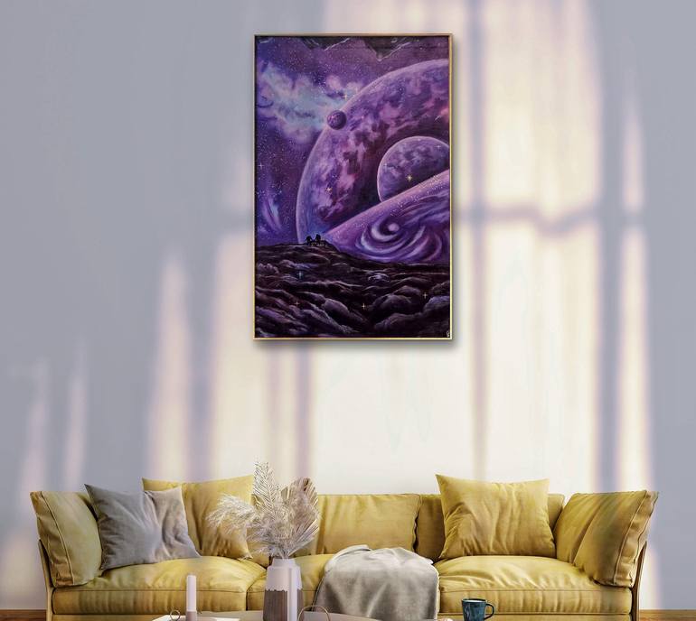 Original Outer Space Painting by Fate Artist