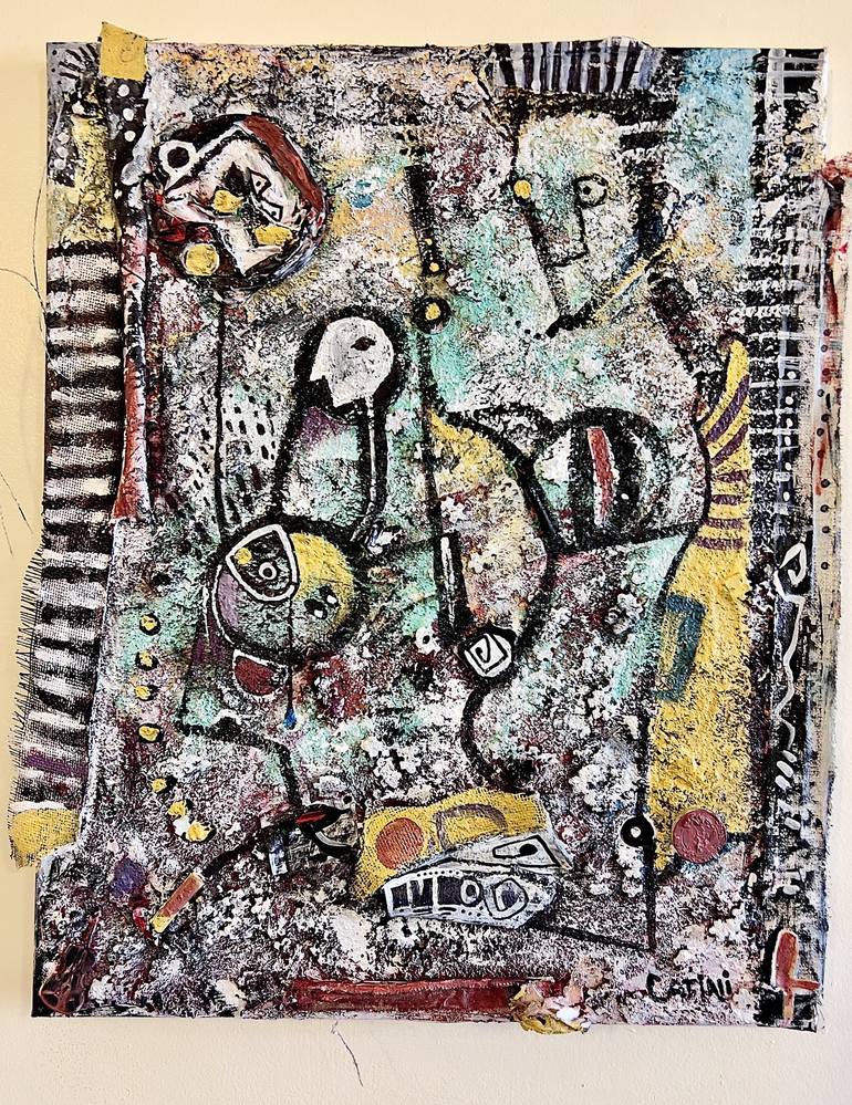 Original Abstract Love Mixed Media by Pierpaolo Catini
