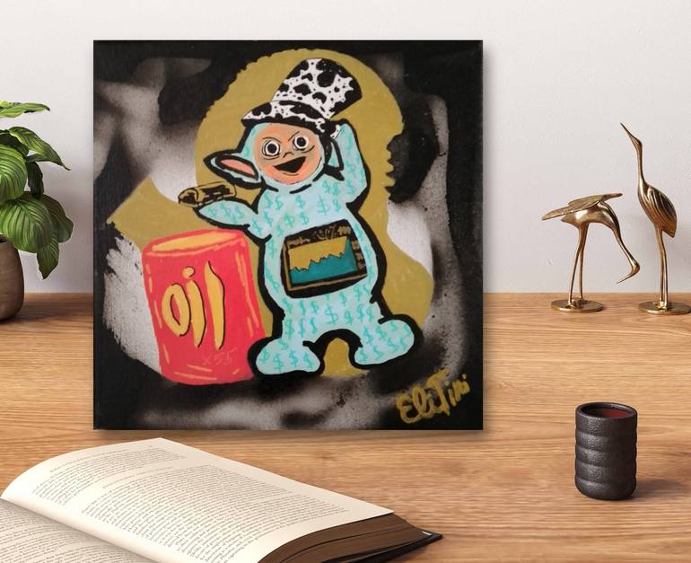 Original Pop Art Cartoon Painting by Eli Tin