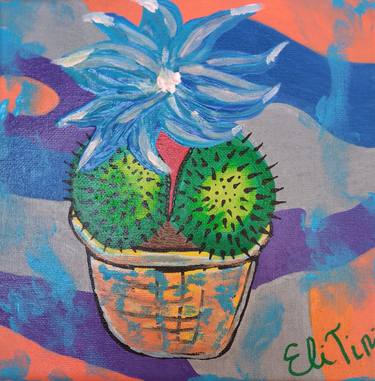 cactus number 2 small artwork painting thumb