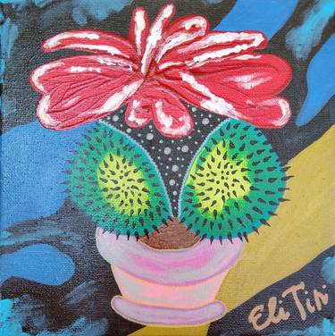 cactus number 3 small artwork painting thumb