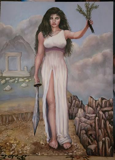 Original Classical mythology Painting by Alejandro Kapetanakis
